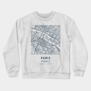 paris france simple map Crewneck Sweatshirt